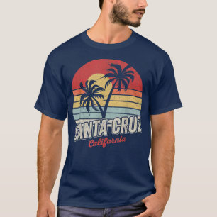 Vintage Retro Santa Cruz California Beach Sunset T-Shirt