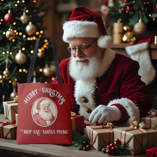 Vintage Retro Santa Tote Bag