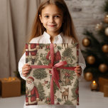 Vintage Retro Santa  Wrapping Paper<br><div class="desc">Make your child's special day even more extraordinary with our Personalised Children's Wrapping Paper. It's a thoughtful way to show them that the gift inside is just as unique and cherished as they are. Let the excitement of unwrapping a present become a cherished memory with our customisable wrapping paper! Winter...</div>