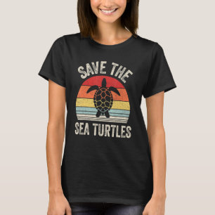 Vintage Retro Save The Sea Turtles Turtle Skip A S T-Shirt