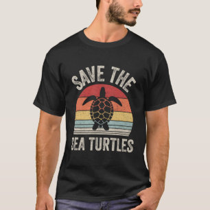 Vintage Retro Save The Sea Turtles Turtle Skip A S T-Shirt