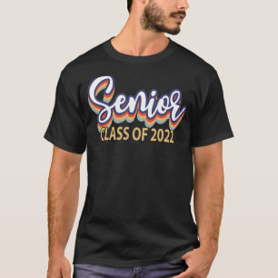 Vintage Retro Senior 2022 Graduation Class Of 2021 T-Shirt