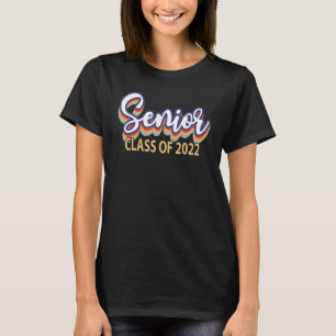 Vintage Retro Senior 2022 Graduation Class Of 2021 T-Shirt