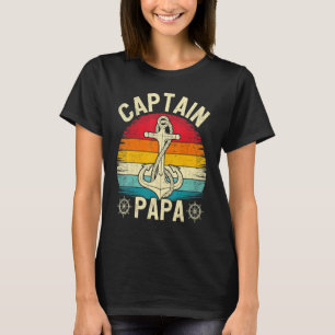 Vintage Retro Ship Anchor Pontoon Boat Captain Pap T-Shirt