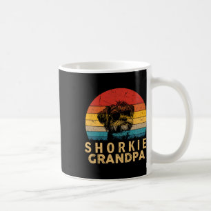 Vintage Retro Shorkie Grandpa Dog Lovers Paw Dad F Coffee Mug