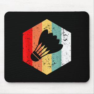 Vintage Retro Shuttle Funny Badminton Gift Mouse Pad
