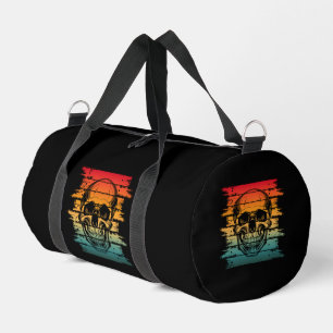 Vintage Retro Silhouette Skull Duffle Bag