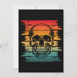 Vintage Retro Silhouette Skull Invitation