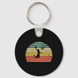Vintage Retro Sketll Dunk Shirt Sunset Colorful Key Ring