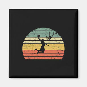 Vintage Retro Sketll Dunk Sunset Colourful Magnet