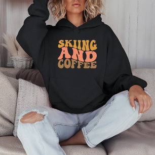 Vintage Retro Skiing and Coffee Sweatshirt