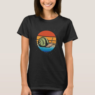 Vintage Retro Snail  Sluggish Sunset Snail T-Shirt