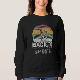 Vintage Retro Sock Hop 50s Rockabilly Print 1950s Sweatshirt