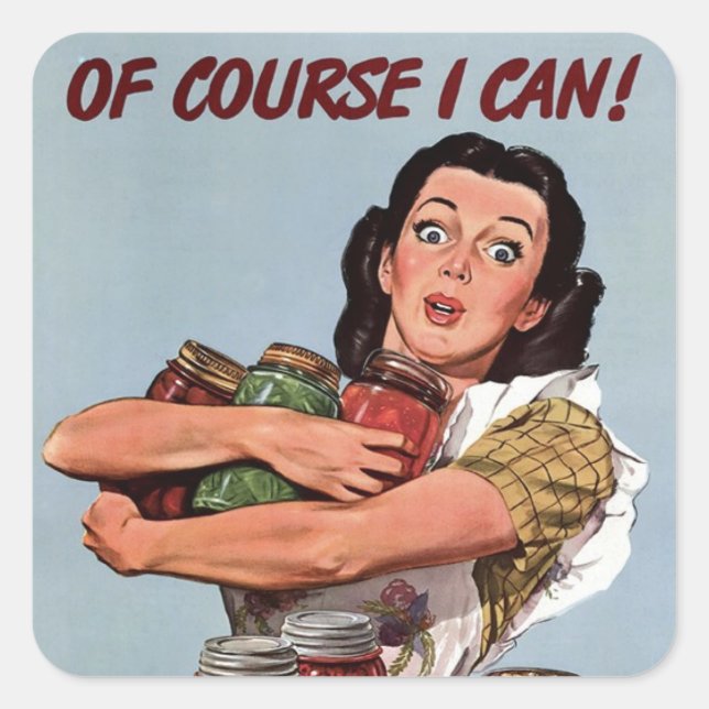 Vintage Retro Square Sticker (Front)