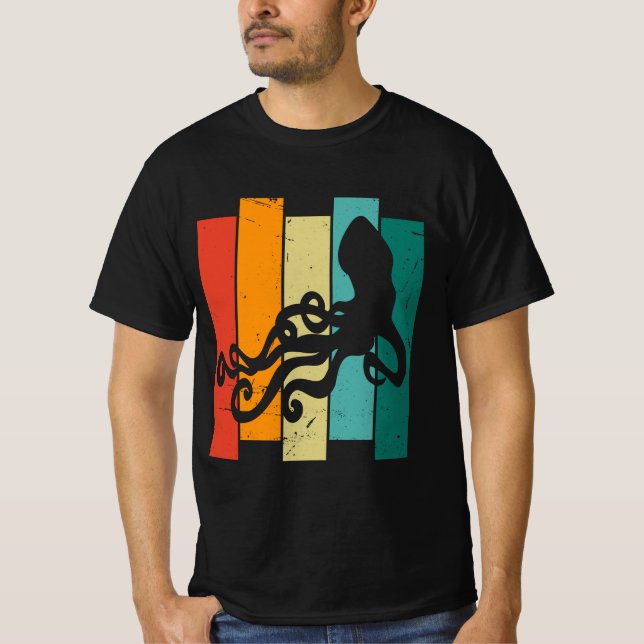 Vintage Retro Squid T-Shirt (Front)
