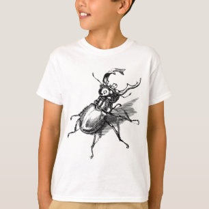 Vintage retro stag beetle scientific illustration  T-Shirt