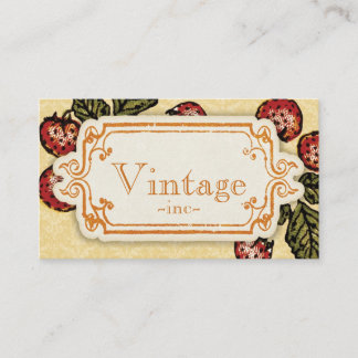 Vintage Retro Strawberry Business Card
