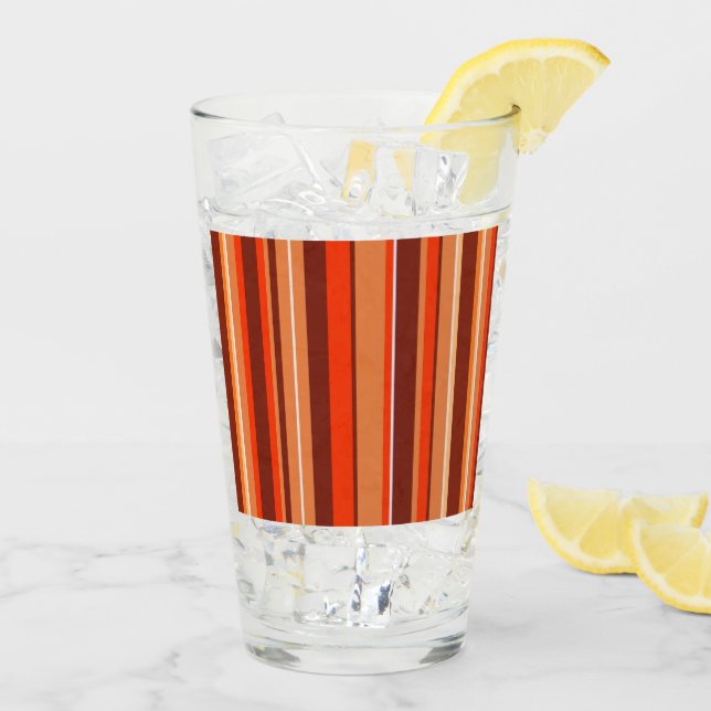 Vintage Retro Stripes with a modern twist Glass (Back Ice)
