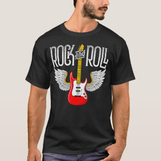 Vintage Retro Style 70S 80S Guitar With Wings T-Shirt