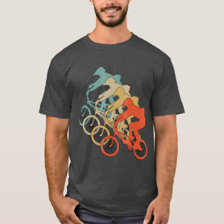 Vintage Retro Style BMX Bicycle Bike Cyclist 80s T-Shirt
