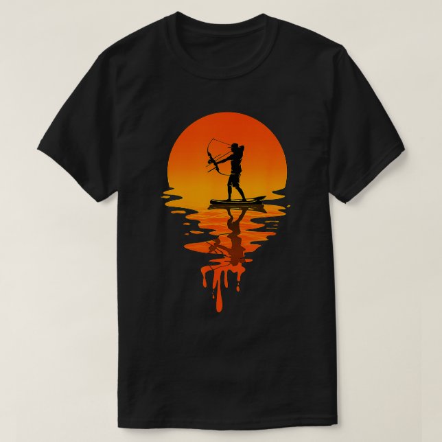Vintage Retro Style Bowfishing  T-Shirt (Design Front)