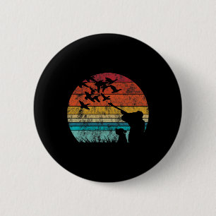 Vintage Retro Style Duck Hunting 6 Cm Round Badge
