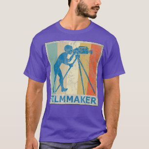 Vintage Retro Style Filmmaker Camera Photography T-Shirt