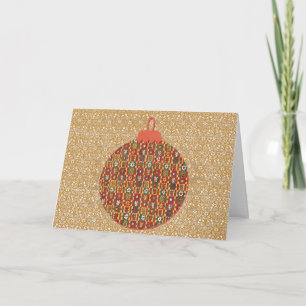 Vintage Retro Style Fun Christmas Ornament Holiday Card
