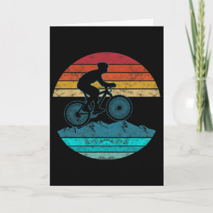 Vintage Retro Style Mountain Bikers Biking Gift  Card