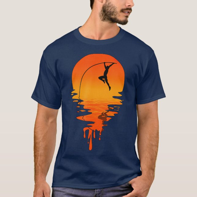 Vintage Retro Style Pole Vault T-Shirt (Front)