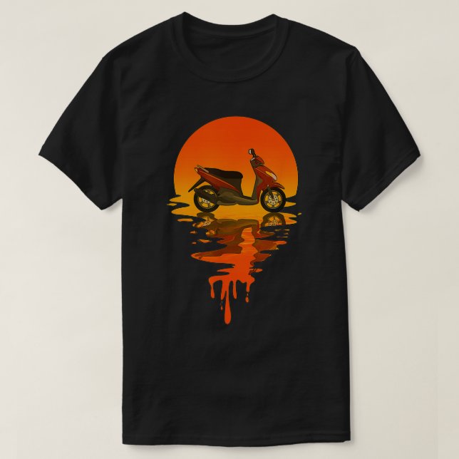 Vintage Retro Style Scooter  T-Shirt (Design Front)
