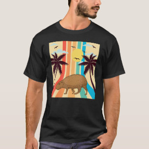 Vintage Retro Style Summer Sunset Giant Cavy roden T-Shirt