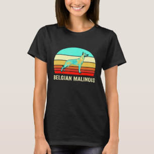 Vintage Retro Style Sunset Belgian Malinois T-Shirt