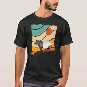 Vintage Retro Style Tapir Sunset Wild Animal Malay T-Shirt