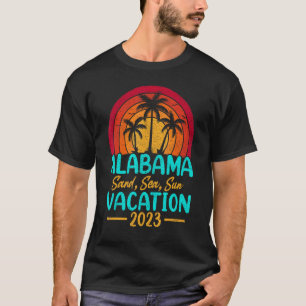 Vintage Retro Summer Vacation 2023 Alabama Beach T-Shirt