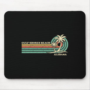 Vintage Retro Summer Vacation Alabama Gulf Shores  Mouse Pad