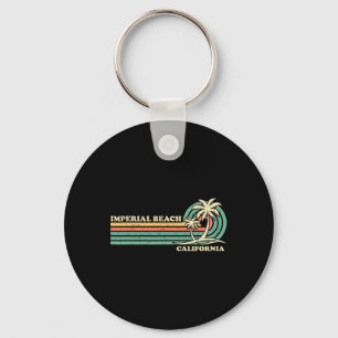 Vintage Retro Summer Vacation California Imperial Key Ring