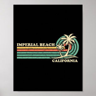 Vintage Retro Summer Vacation California Imperial Poster