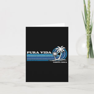 Vintage Retro Summer Vacation Costa Rica Pura Vida Card