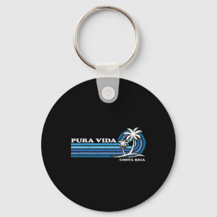 Vintage Retro Summer Vacation Costa Rica Pura Vida Key Ring