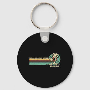 Vintage Retro Summer Vacation Florida Indian Rocks Key Ring