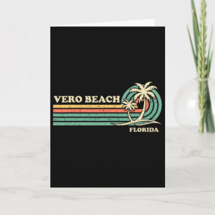 Vintage Retro Summer Vacation Florida Vero Beach M Card