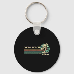 Vintage Retro Summer Vacation Florida Vero Beach M Key Ring