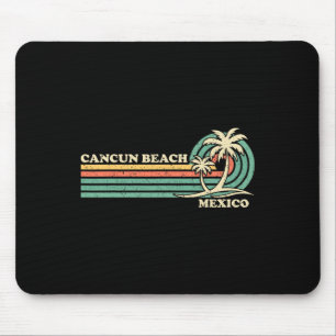 Vintage Retro Summer Vacation Mexico Cancun Beach Mouse Pad
