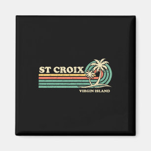 Vintage Retro Summer Vacation Virgin Island St. Cr Magnet