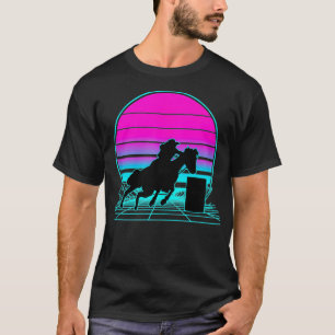 Vintage Retro Sunset Barrel Racing T-Shirt