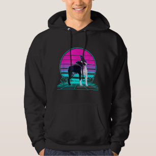 Vintage Retro Sunset Boston Terrier T-Shirt Hoodie