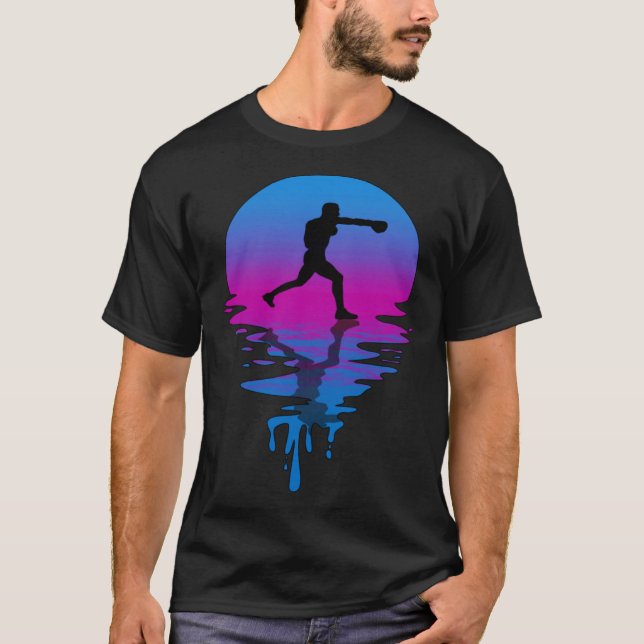 Vintage Retro Sunset Boxer T-Shirt (Front)