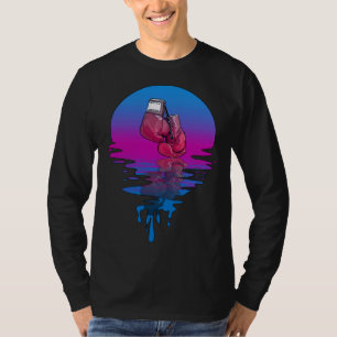 Vintage Retro Sunset Boxing Gloves T-Shirt
