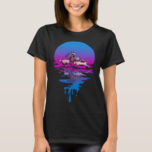 Vintage Retro Sunset Calf Roping T-Shirt